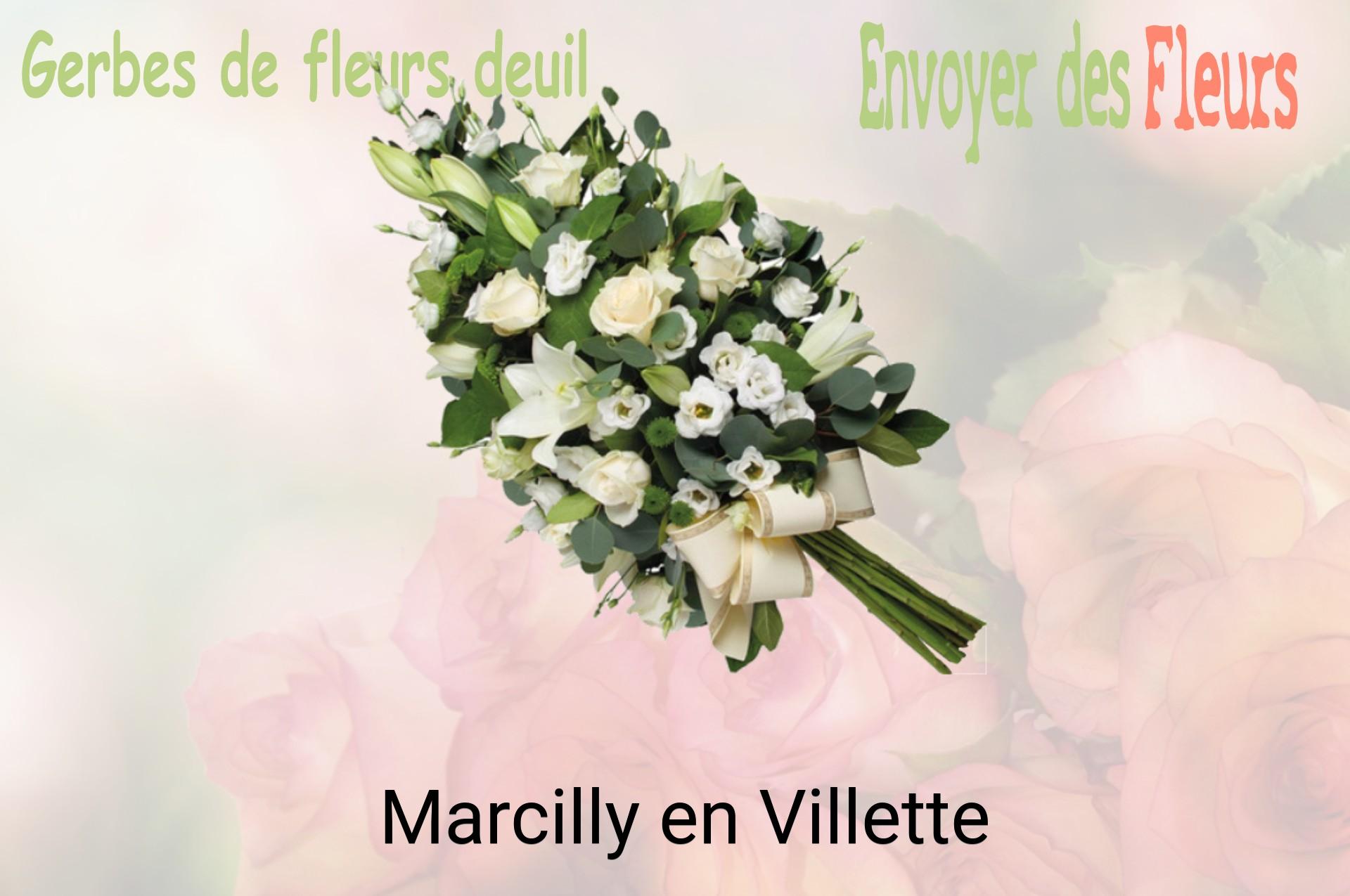 Gerbe de fleurs de deuil livrée à Marcilly-en-Villette
